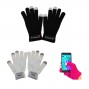 3 Fingers Texting Gloves with Woven Patch